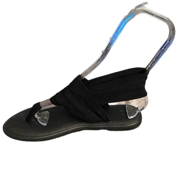 Sanuk Black Yoga Shoes Size 8 1/2 - Picture 4 of 7